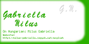 gabriella milus business card